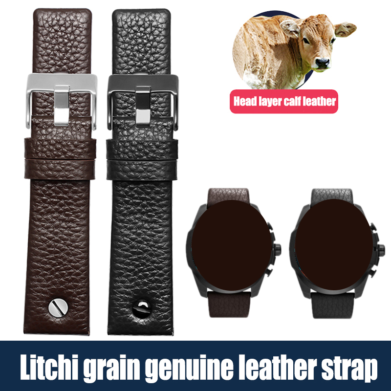 Watch Esim - Genuine Leather Watchband 24mm 26mm 28mm