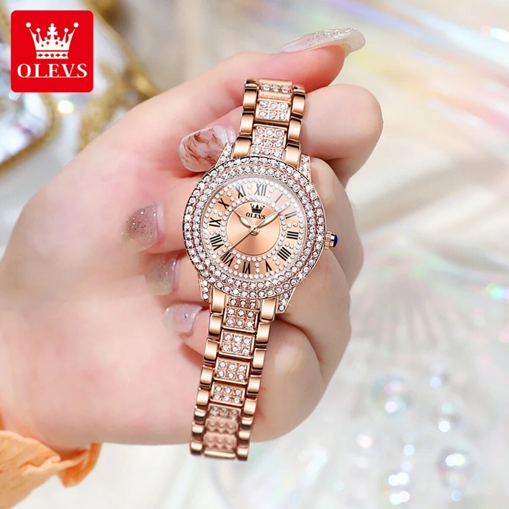 OLEVS 9943 Luxury All Diamond  - Minimalist Thin Watch review and price