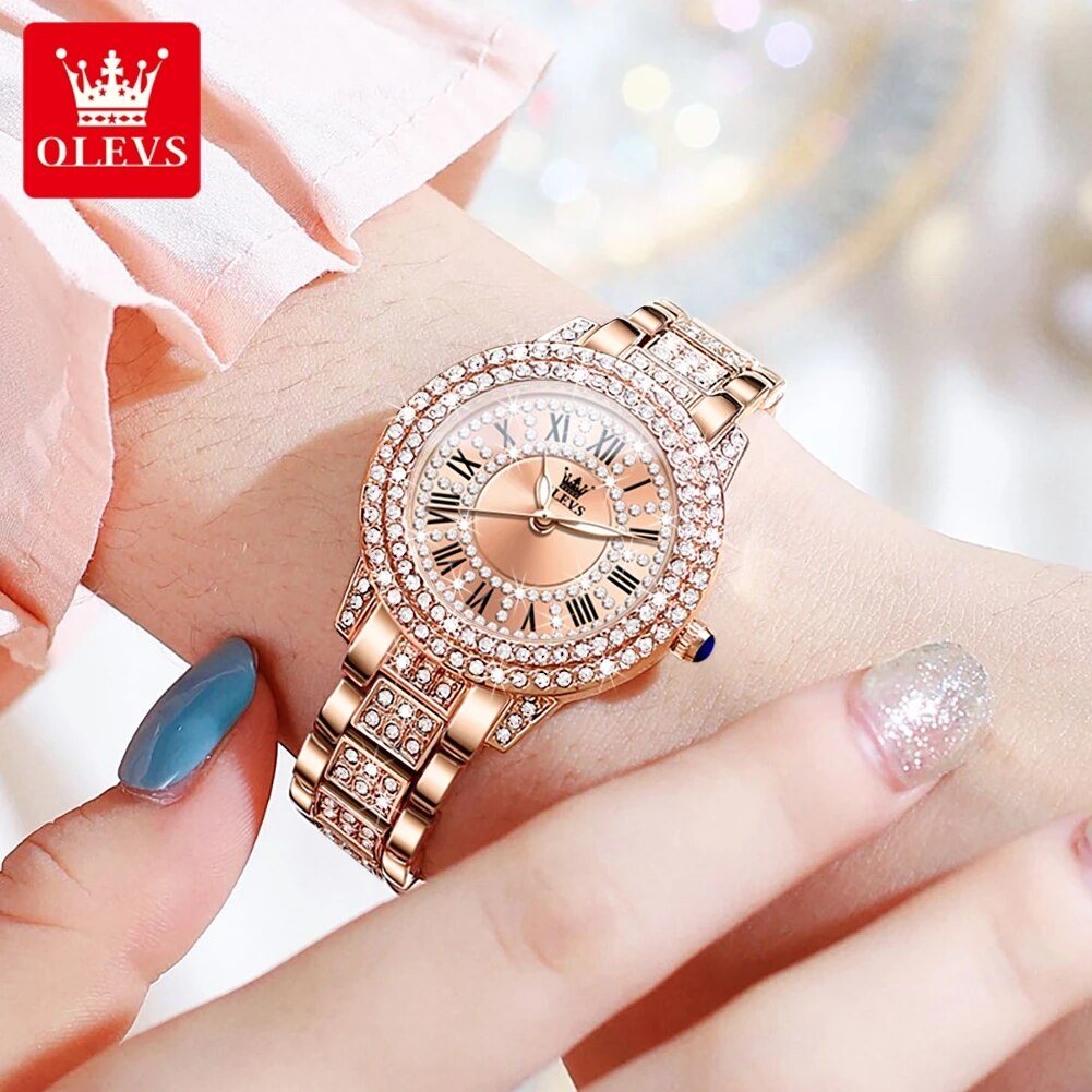 OLEVS 9943 Luxury All Diamond  - Minimalist Thin Watch review and price