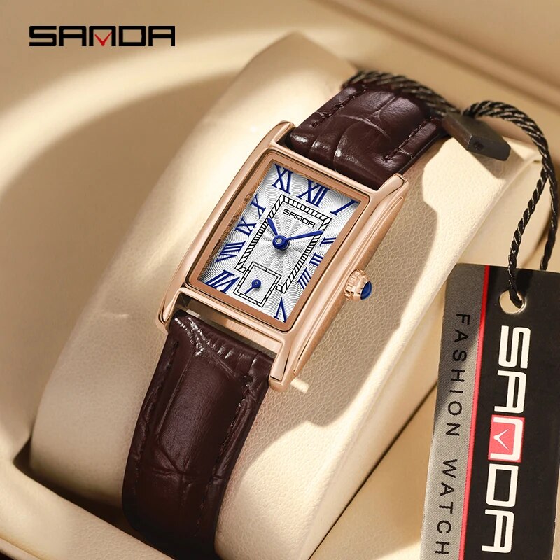 SANDA 1116 New Fashion 2024 El - Minimalist Thin Watch review and price