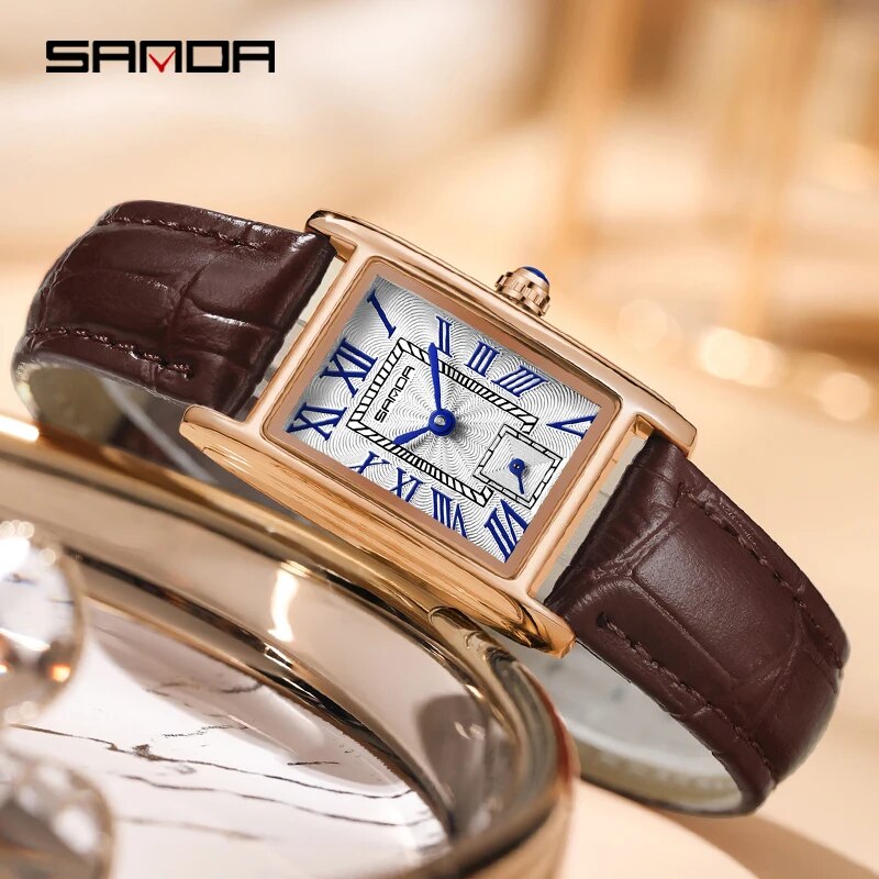 SANDA 1116 New Fashion 2024 El - Minimalist Thin Watch review and price