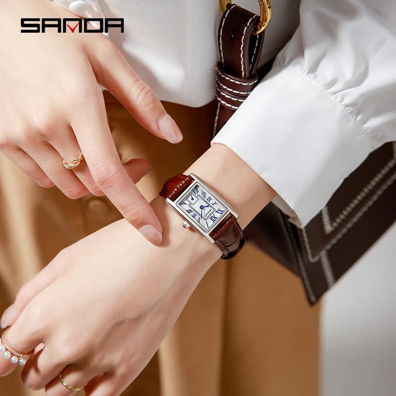 SANDA 1116 New Fashion 2024 El - Minimalist Thin Watch review and price