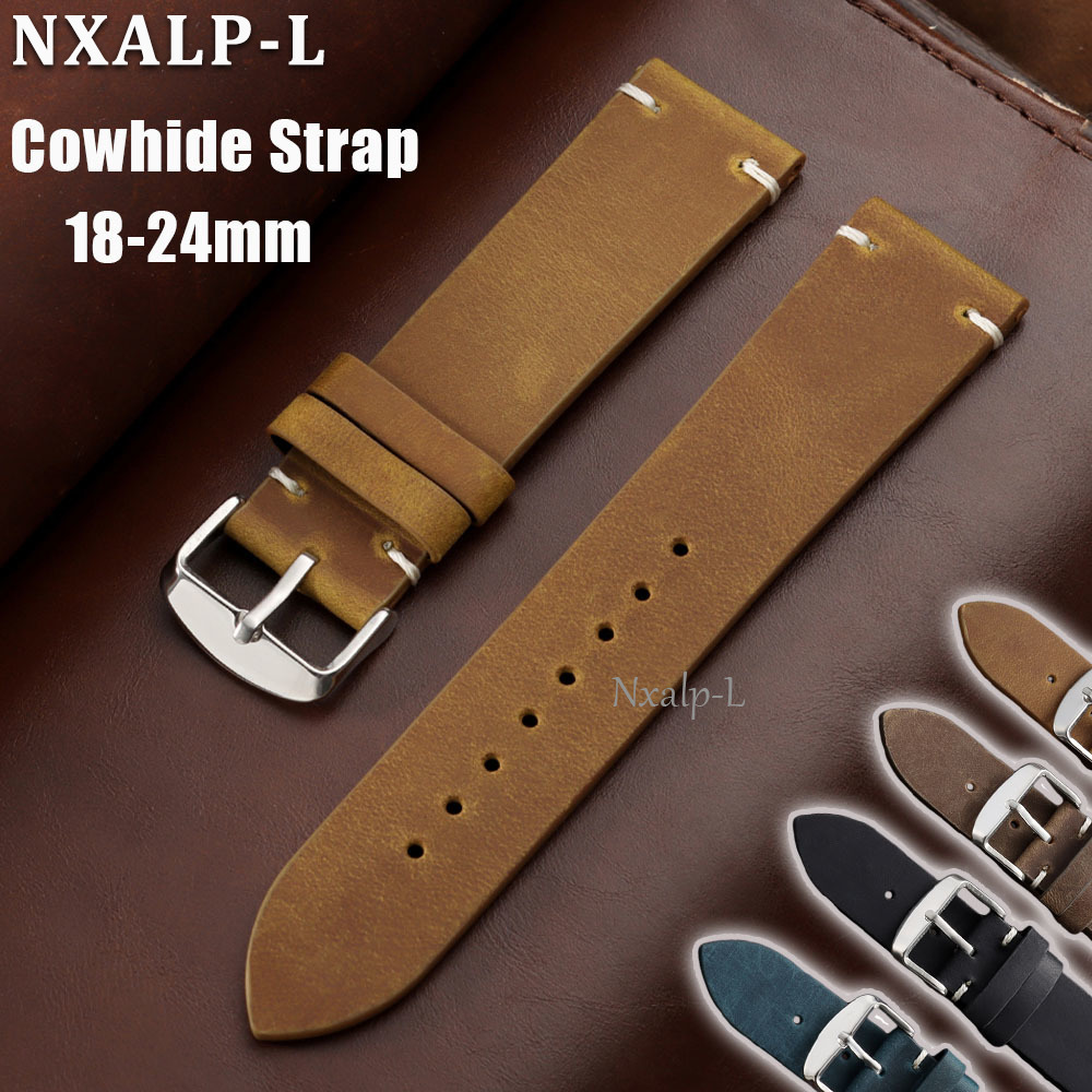 Retro Oil Wax Leather Watch Ba - Omega Watches Smartwatch review and price