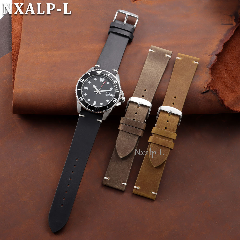 Retro Oil Wax Leather Watch Ba - Omega Watches Smartwatch review and price