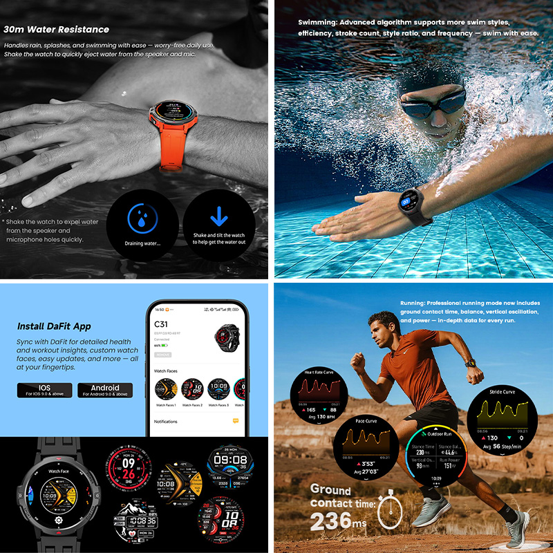 NEW 1.46 Inches Military GPS S - Smartwatch Timex Watches For Women review and price