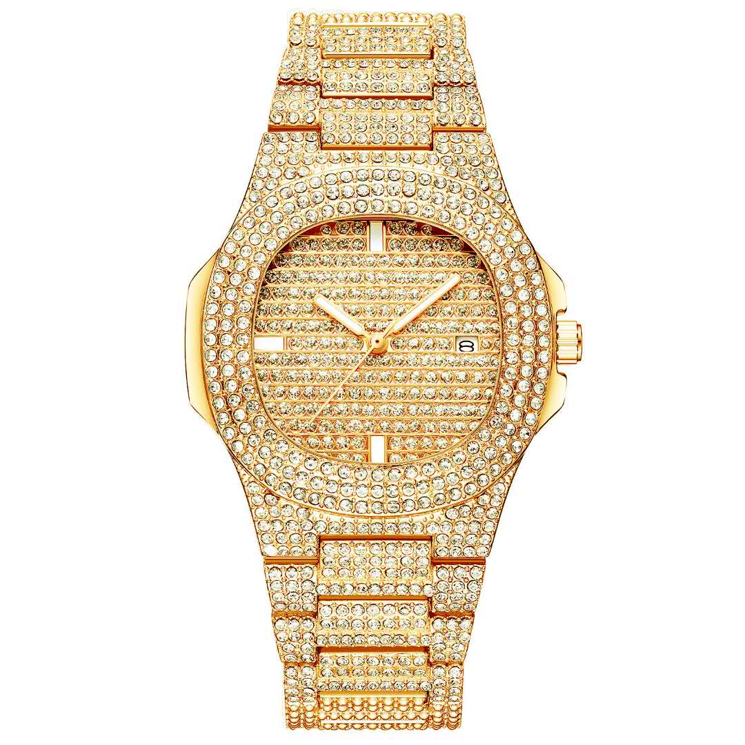 1pc Popular Hip Hop Full Artif - Minimalist Thin Watch review and price