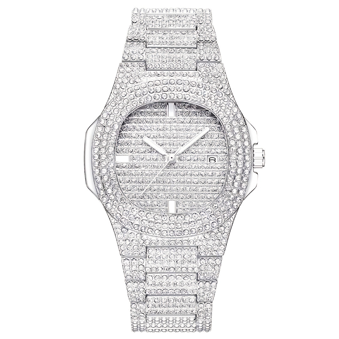1pc Popular Hip Hop Full Artif - Minimalist Thin Watch review and price