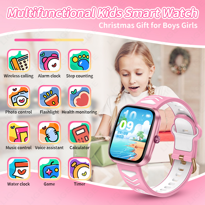 LIGE New 1.75 Inch Bluetooth C - Smartwatch Digital Watches For Kid Boy With Alarm review and price