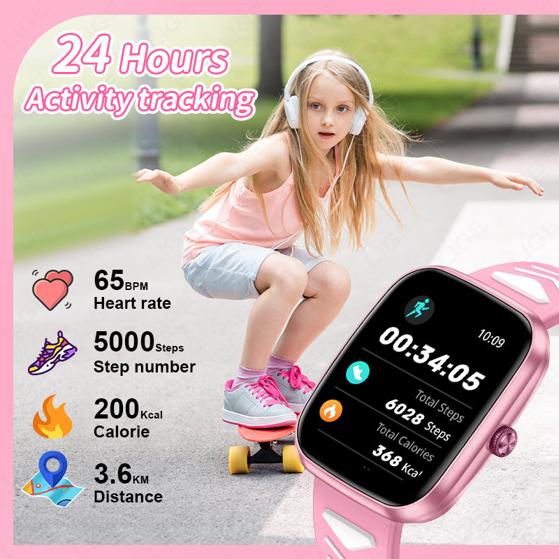 LIGE New 1.75 Inch Bluetooth C - Smartwatch Digital Watches For Kid Boy With Alarm review and price