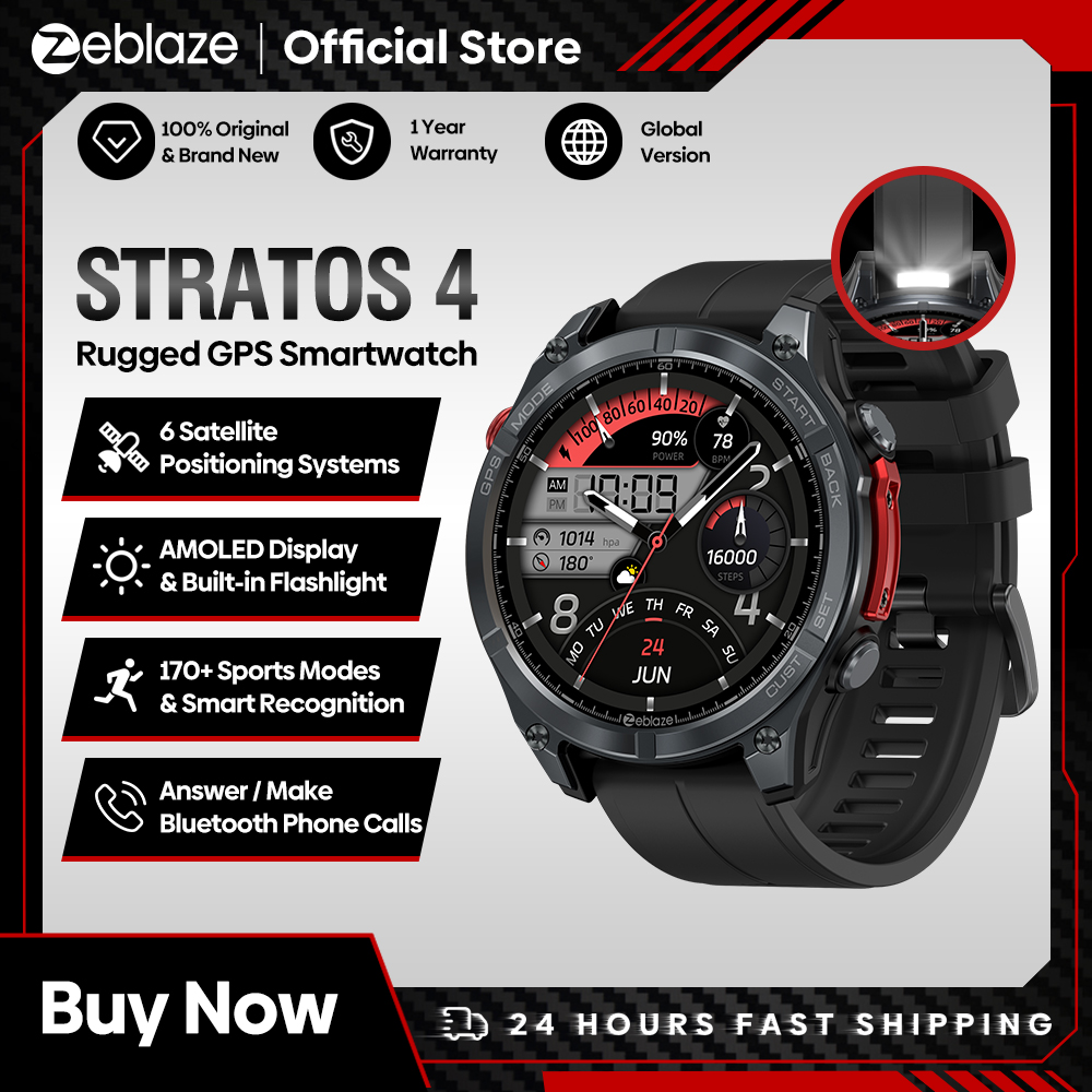 NEW Zeblaze Stratos 4 GPS Smar - Heart Rate Gps Watch review and price