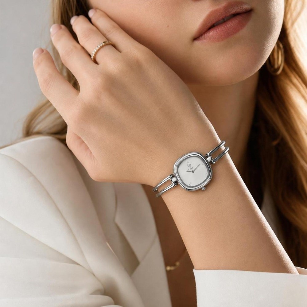 Solid Color Dial Square Bangle - Minimalist Thin Watch review and price