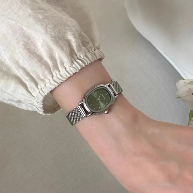 Small Oval Dial Green Watch Si - Minimalist Thin Watch review and price