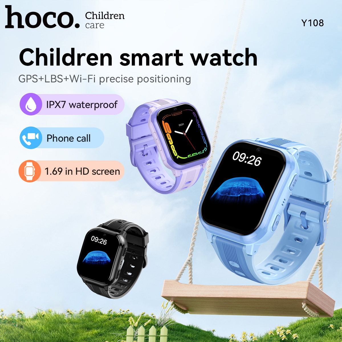 HOCO Y108 1.69inch HD LCD Curv - Smartwatch Watches For Children review and price