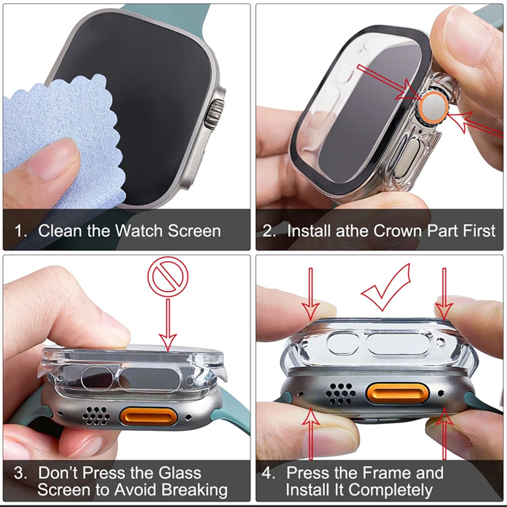 Glass+case For Apple Watch Ult - Smartwatch Luxury Watches review and price